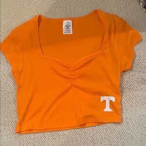Rivalry Threads Bright Orange Crop Top